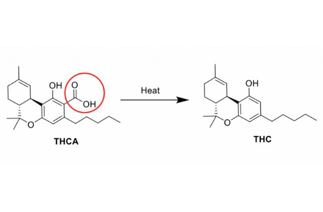 Δ9-THCA and Δ9-THC molecules